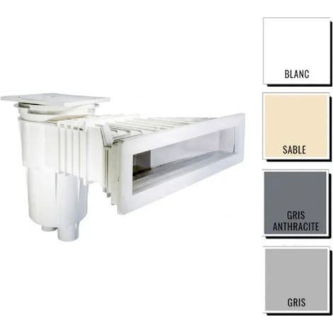 Astralpool – Skimmer miroir Norm XXL – Piscine béton/liner – Dimensions 495 x 80 mm – Débit 7,5 m3/h – ABS traité anti-UV (1/5)