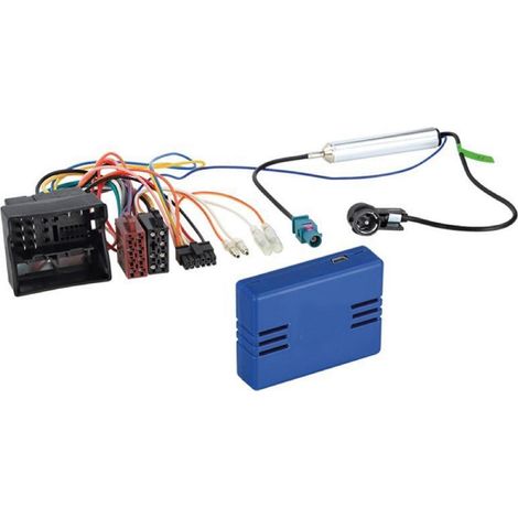 Kit Adaptateur Canbus compatible avec Audi Seat Skoda VW Quadlock vers ISO - Antenne ISO