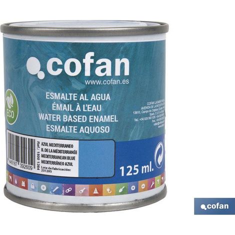 Vernis à ongles à base d'eau (125 ml) "Bleu Méditerranée brillant" (1/4)