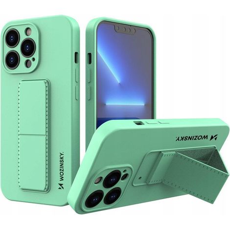 Étui Wozinsky avec support pour iPhone 13 mini, en silicone, couleur menthe (1/5)