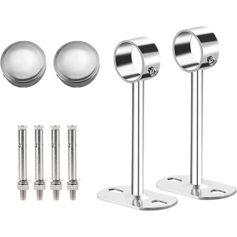 Filiyano – Support de tringle pour penderie, support de 25 mm, tringle à vêtements, maison, douche, penderie, hauteur 10 cm x 20 cm, diamètre 26 mm (1/4)