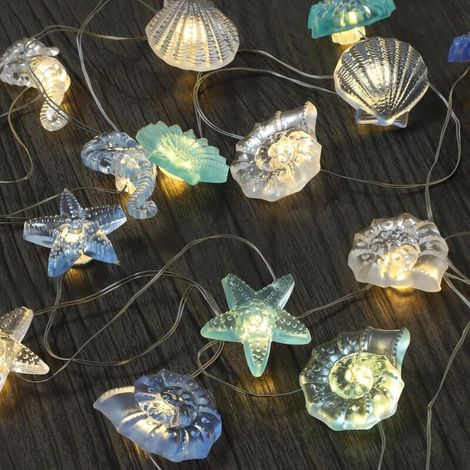 Bardusch - Guirlande animaux marins 2 m 20 LED piles – minuterie – décoration maritime Noël (1/4)
