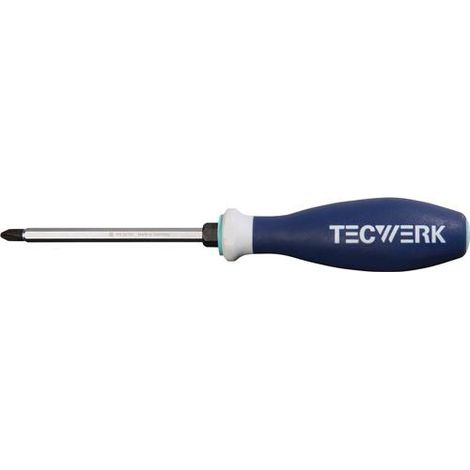 TECWERK Schraubendreher Gr.PH 1 Klingen-L.80mm 3K-Griff 6KT Kl./Ans.TECWERK