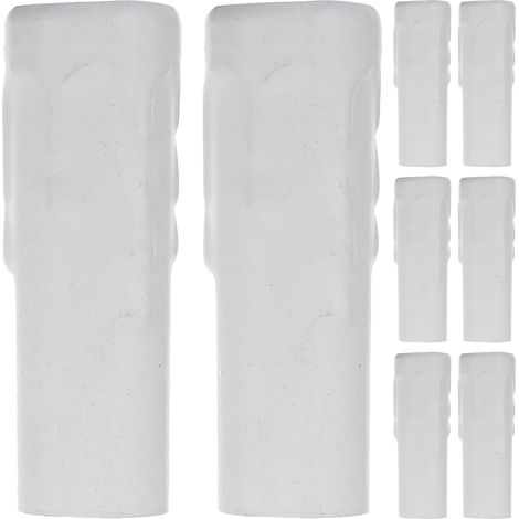 Lot de 8 Manchons pour Suspensions E14 25X80 MM en Métal Blanc Cache-Douilles pour Abat-Jour de Lustres et Candélabres Accessoires D’Éclairage Décoratifs pour Salons et Fêtes (1/5)