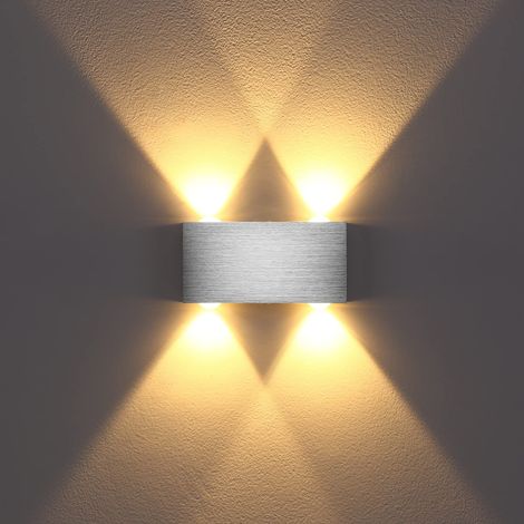 Moderne LED-Wandleuchte, Innenleuchte, nach oben/unten gerichtete Wandleuchte aus Aluminium für Wohnzimmer, Schlafzimmer, Treppenhaus, Flur