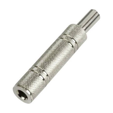 Jack 6.35 mm femelle, droit TRU COMPONENTS 595219 Nombre de pôles: 2 mono argent 1 pc(s) (1/2)