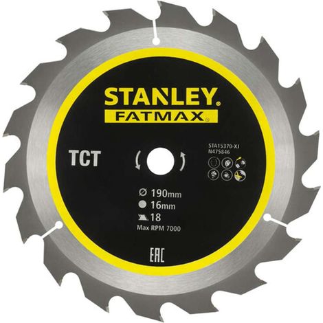Stanley - Hoja de sierra para madera 190x16 mm, 18 dientes STA15370-XJ (1/2)