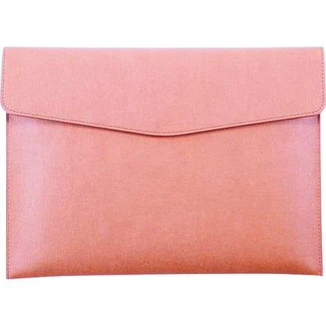 Porte-documents A4 - Dossier Enveloppe en Cuir Synthétique PU - Fermeture à Pression Métallique - 33 x 24 cm - 1 Pièce (1/5)