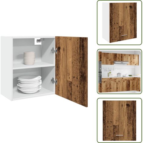 Armoire suspendue vieux bois 50x31x60 cm bois d'ingénierie - Armoire Suspendue - Armoires Suspendues - Armoire De Cuisine - Armoire De Rangement (1/5)