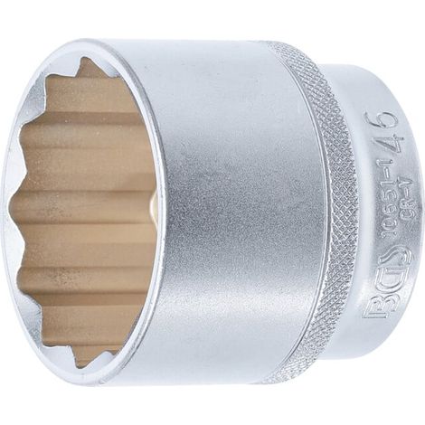 BGS Douille pour clé, douze pans 12,5 mm (1/2") 46 mm (1/3)