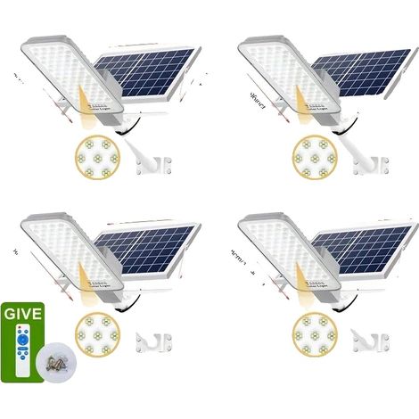 Solar-Straßenlaterne, einstellbare Helligkeit, wasserdichtes Design, 6000Mah-4Pack (1/2)