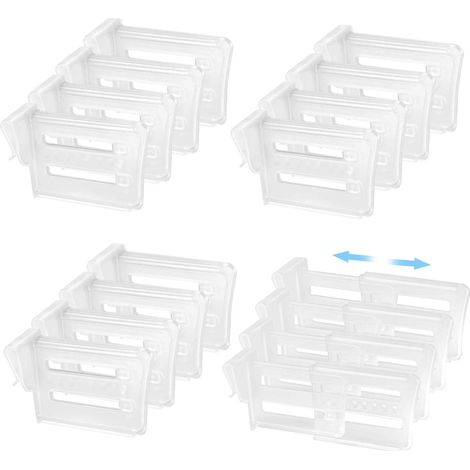 16x SÉPARATEUR POUR PORTES LATÉRALES DU RÉFRIGÉRATEUR ORGANISATEUR D'ESPACE RÉGLABLE (1/5)