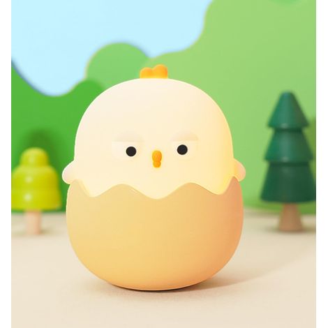 Veilleuse pour enfants en silicone JeiibrZui - Motif coquille d'œuf et poussin - LED tactile à intensité variable - Rechargeable 1200 mAh - Veilleuse sécurisée pour la chambre de bébé (1/5)