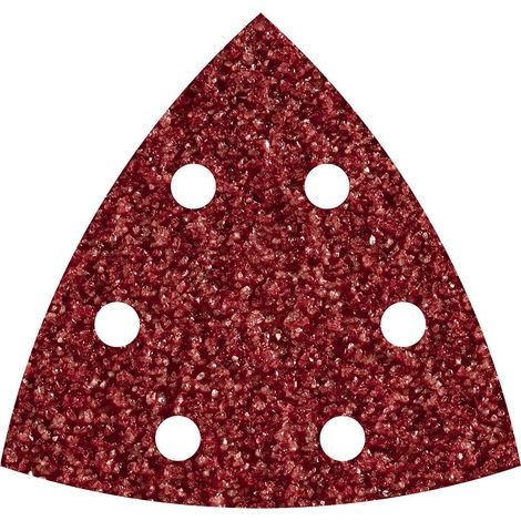 Pack 5 Feuilles Abrasives Adhesives Corindon, Grain 60 Delta 95mm 1851000 - Wolfcraft (1/2)