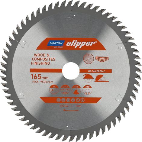 Lame carbure Finition 165x2.6/1.6x20 Z64 NORTON CLIPPER - 70184608091
