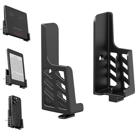 sciuU Support Mural Universel pour Tablette Tactile Smartphone et Liseuse Pour appareils 12mm d'épaisseur. Fixation ruban adhésif ou vis. Compatible avec iPad, iPhone, Samsung, Surface, Xiaomi (1/5)