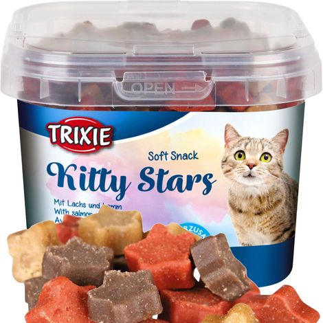 Golosinas para gatos Kitty Stars Trixie con cordero y pescado, 140 g