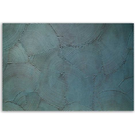 Tableau relief cercles vert texturé (1/5)