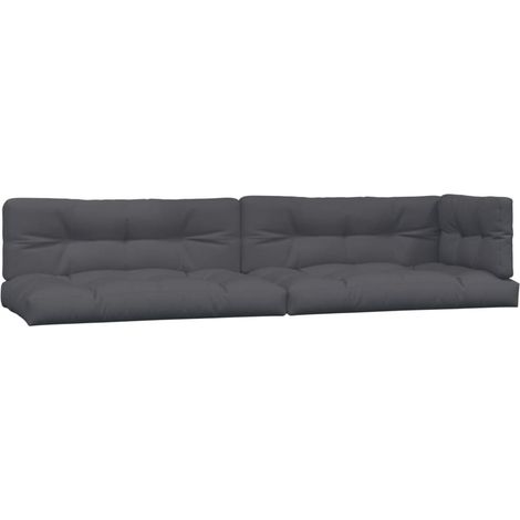 Maison Exclusive - Cojines para palets 5 unidades tela gris antra