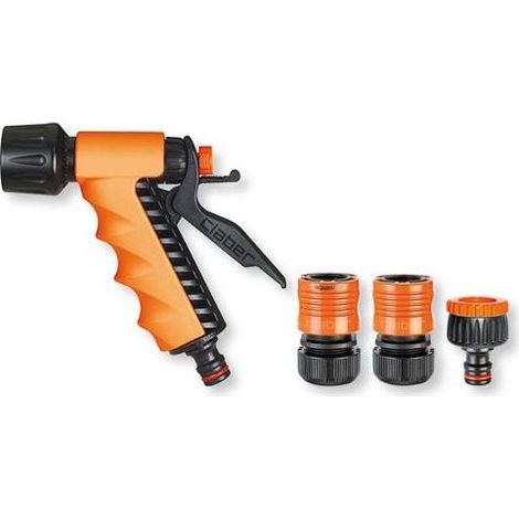 Claber Starter kit Ø 1/2”, set pistola due getti e raccordi automatici irrigazione giardino per tubo da 1/2" (12,5 mm)