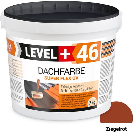 LEVEL+ Dachfarbe elastische Dicht-Polymermembrane L+46 ZIEGELROT - 7KG