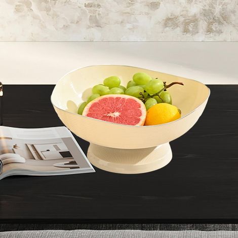 Bowl Sur Pied - Bol Rond Avec Evacuation Eau - Pour Fruits Legumes Pain En-cas - Usage Cuisine Comptoir Salle A Manger - 1 Piece (1/5)
