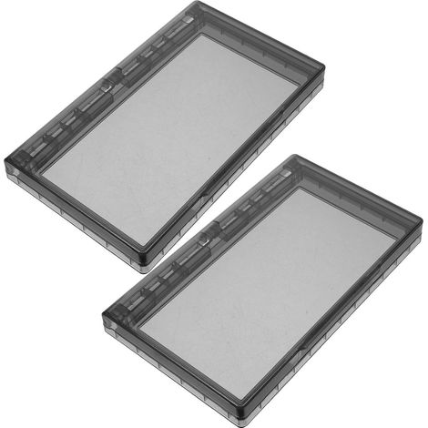 Lot de 2 Caches Interrupteurs Étanches Auto-Adhésifs Ultra-Fins Noirs Boîtiers de Protection pour Prises Électriques Salle de Bain Plaque de Protection Étanche (1/5)