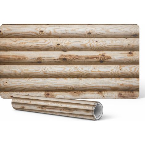 Alfombrilla protectora antideslizante para escritorio con dise帽o de troncos de madera en fila, 100 x 50 cm.