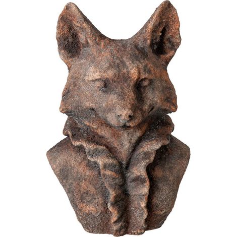 Buste de Renard Déco "Zeno" 29cm Marron (1/5)