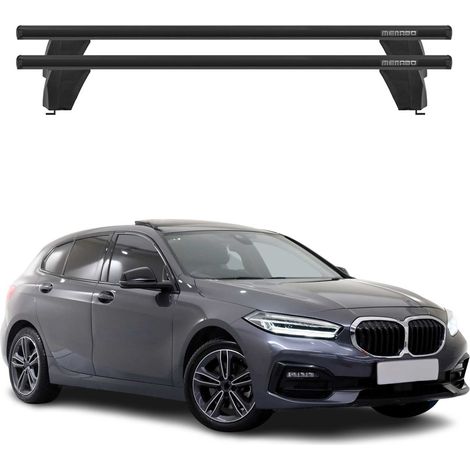 OMAC Dachträger Querträger Alu für BMW 1er F40 2019-2024 – Abschließbar – T-Nut – City-Crash-getestet – Max. 75 kg Schwarz (1/5)