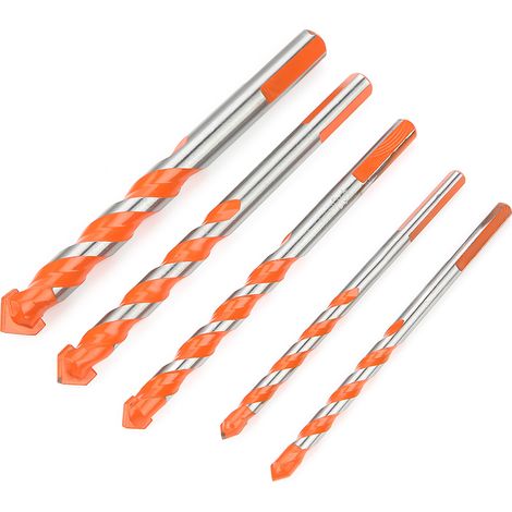 Set de 5 forets triangulaires en alliage multifonction, diamètre 6-12mm, pour perceuse électrique (1/5)
