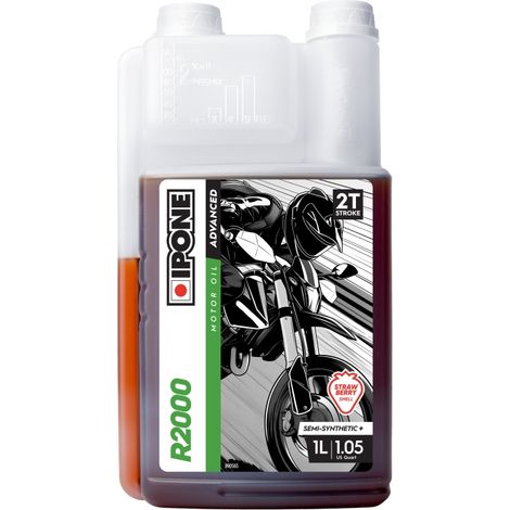 IPONE R2000 Erdbeer-Spenderöl, halbsynthetisch, Plus 2T (Erdbeere), 1L (AKC) (15), ersetzt 800105, Karton, 15 Stück