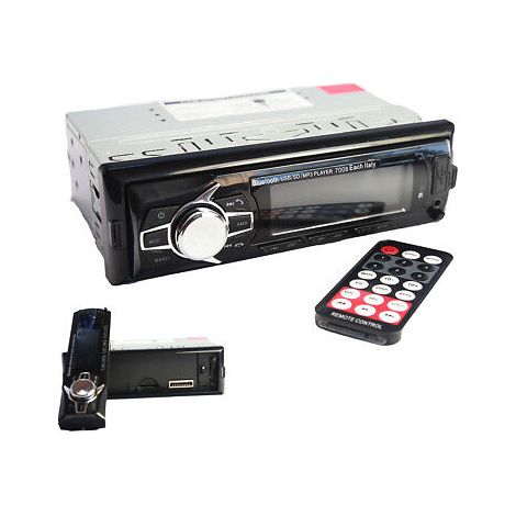 AUTORADIO STEREO BLUETOOTH FRONTALINO ESTRAIBILE FM MP3 USB SD LCD 60Wx4 EC-7008