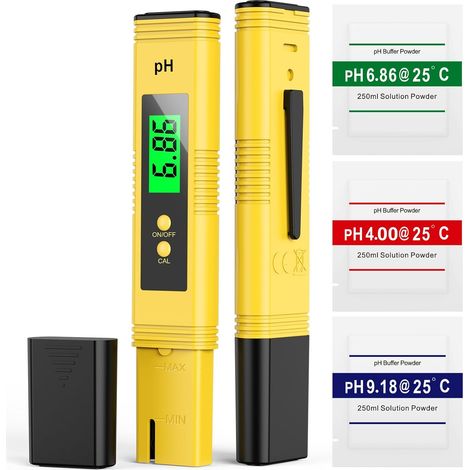 Neues pH-Messgerät 2025 für das Wasser – Numerischer pH-Tester mit hoher Präzision (Präzision von 0,01), mit UL-Zertifizierung und 3 pH-Messgeräten – Ideal für das Wasser im Haushalt, die Hydrokultur, (1/5)