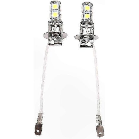 H3 LED Ampoule de Brouillard 9 SMD 5050 Blanc Froid 6500K pour Voiture Auto DC12V (1/4)