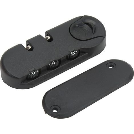 Candado para equipaje, candado de combinación de 3 dígitos de aleación de zinc y plástico negro mate, candado de seguridad con contraseña para maletas de viaje. (1/5)