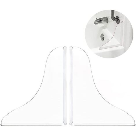 Spritzschutz für Badewanne, selbstklebende, wasserdichte, transparente Duschwand, 2er-Pack (1/5)