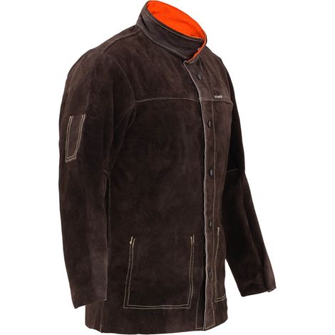 Veste de soudeur en cuir croute de bovin - Taille XL outils atelier