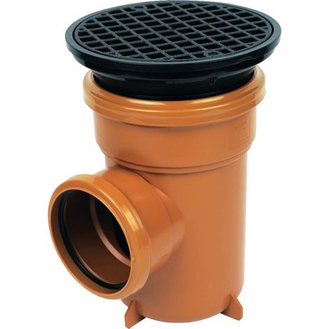 FloPlast 110mm Underground Drain Gully & Grid - Terracotta (1/2)