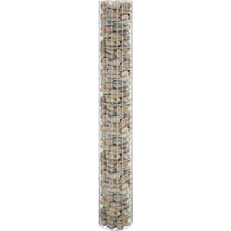 Poteau à gabion circulaire Acier galvanisé Ø30x200 cm (1/5)