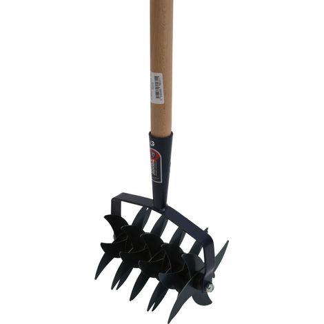 Brise-mottes 9 étoiles – Manche en bois de hêtre 150 cm – Largeur de travail 15 cm – Outil pour aérer le sol – Spear & Jackson