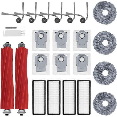 Ensemble d'accessoires Roborock QV 35A/QV 35S/QR 598/QR 798 de 24 pièces : brosse + lingettes de nettoyage + filtre + ensemble de remplacement de sac à poussière. (1/5)