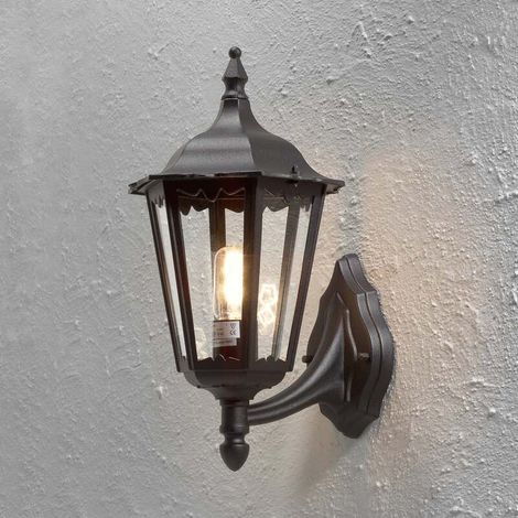 [GEBRAUCHT] B-Ware Konstsmide Außenwandleuchte Firenze schwarz Gartenleuchte Lampe 48cm E27 IP43 (1/2)