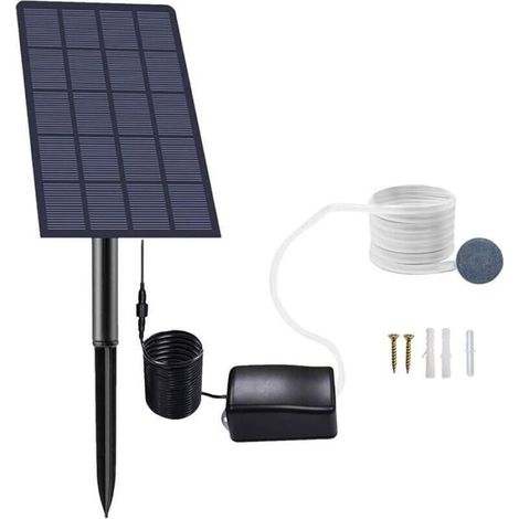 Aérateur Solaire de Bassin Aérateur de Bassin,2W,pour Bassins Pompe Solaire pour Bassin Pompe à Oxygène Solaire Enfichable avec