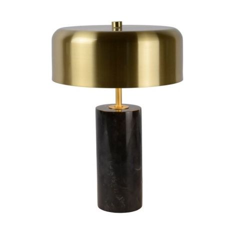 Lampada da tavolo Lucide Mirasol marmo ottone G9 30cm