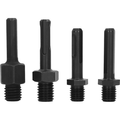Lot de 4 adaptateurs de mandrin pour perceuse, accessoires en acier haute carbone, kit de rechange pour perçage (1/5)