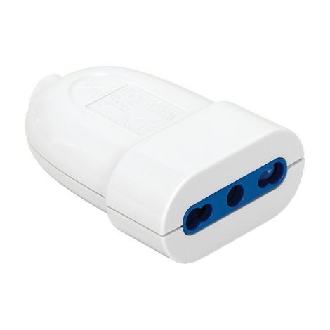 Presa Mobile Aigostar Bianco 2P con T 16A Bipasso 12 Pezzi