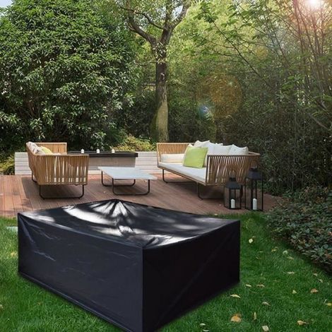 Housse Bâche de Protection étanche pour Mobilier de Jardin 120x120x74cm, Couverture en Oxford Tissu Anti-uv pour Salon de Jardin (1/4)