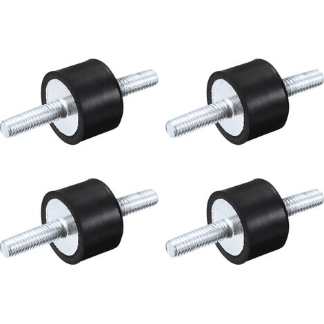 4pcs Silent Bloc M5x15mm Mâle Support Caoutchouc Amortisseur Vibration Isolateur Choc Absorbeur D15mmxH10mm (1/5)