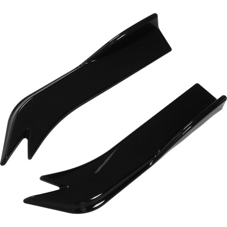 2x Pare-chocs Universel Diffuseur Lèvre Spoiler Protection Bas de Caisse Canards avec Vis de Montage Noir Brillant (1/5)